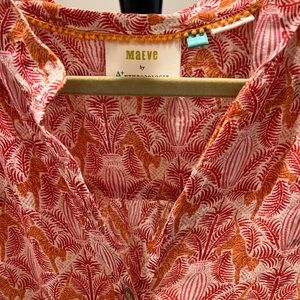 Anthropologie leopard printed blouse